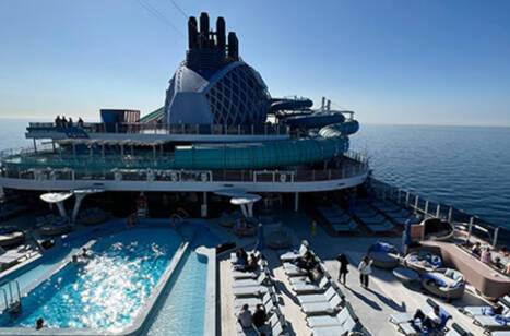 The top deck of Norwegian Aqua