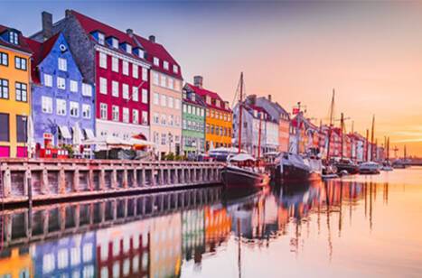 Panoramic view of Nyhavn Canal