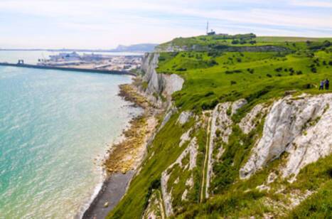 Image of the iconic white cliffs of Dover