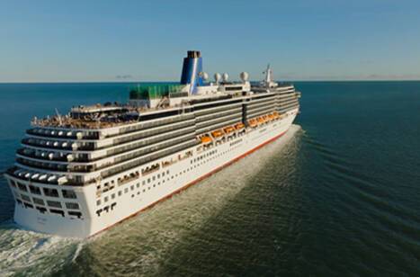 Arcadia at sea