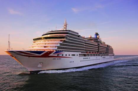 P&O Cruises' Arcadia at sunset