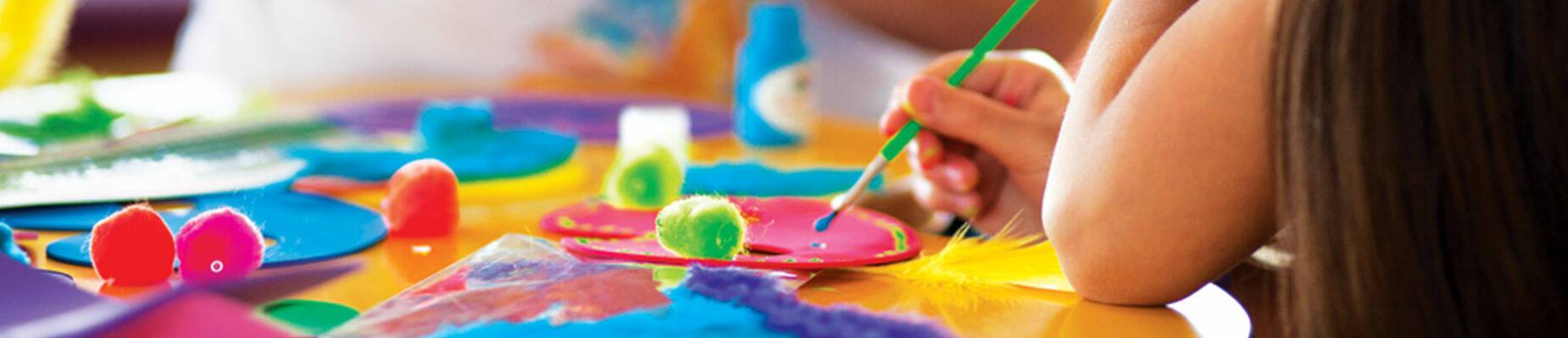 A child painting