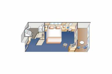Balcony stateroom floorplan, Discovery Princess, Princess Cruises