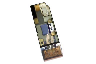 Britannia Balcony (Partially Obstructed View) Floor Plan, Queen Elizabeth, Cunard