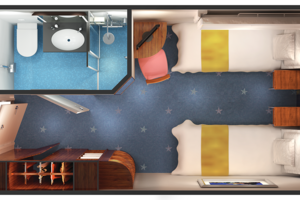 Family Inside Stateroom Floorplan, Norwegian Star