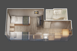 Interior Stateroom Floorplan, Sun Princess, Princess Cruises