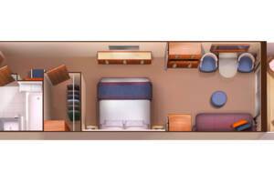 Veranda Suite Floorplan, Seabourn Ovation