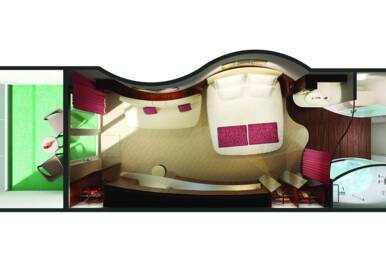 Club Balcony Suite floor plan, Norwegian Epic