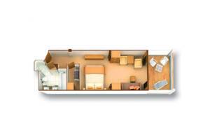 Veranda Suite, Floor Plan, Seabourn Quest