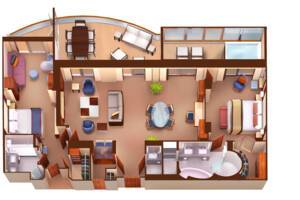 Grand Wintergarden Suite Floor Plan, Seabourn Ovation