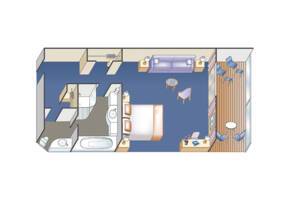 Vista Suite, Floor Plan, Sky Princess, Princess Cruises