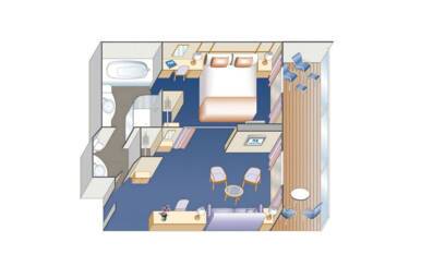 Premium Suite, Floor Plan, Enchanted Princess, Princess Cruises