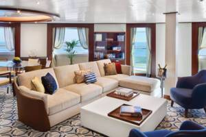 Signature Suite Living Area, Seabourn Ovation