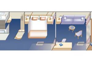 Mini-Suite with Balcony (MF), Royal Princess, Princess Cruises