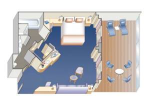 Penthouse Suite Floorplan, Caribbean Princess, Princess Cruises