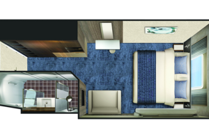 Family Oceanview Stateroom Floor Plan, Norwegian Spirit
