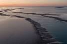 An aerial view over Montgomery Reef