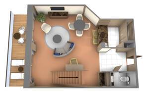 Wintergarden Suite, Ground Floor Plan, Seabourn Venture