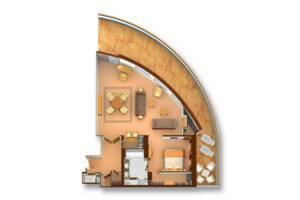 Signature Suite, Floor Plan, Seabourn Quest