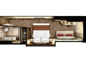 Family Club Balcony Suite floor plan, Norwegian Escape