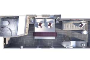 Panoramic Ocean View floor plan, Celebrity Apex