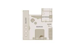 Balcony Junior Suite Floor Plan, Scenic Sapphire, Scenic River Cruises