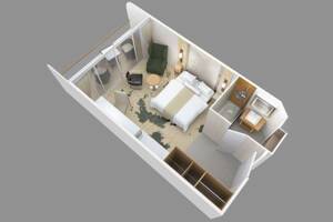 Club Continent Suite Floor plan on Azamara Pursuit