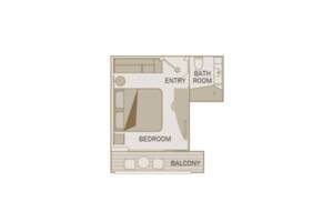 Balcony Suite Floor Plan, Scenic Diamond, Scenic River Cruising