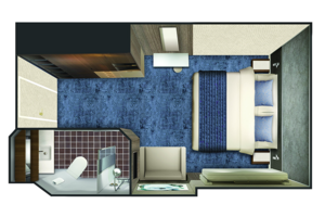 Family Inside Stateroom Floorplan, Norwegian Spirit