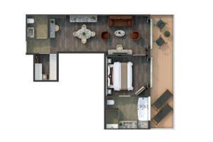 Signature Suite Floor Plan, Silver Ray