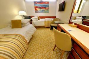 Interior Cabin Bedroom, Balmoral, Fred. Olsen Cruise Lines