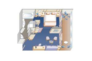 Premium Suite, Floor Plan, Enchanted Princess, Princess Cruises