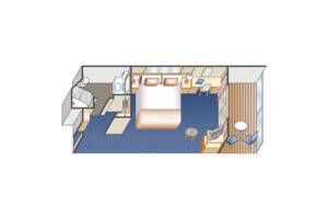 Balcony Stateroom, Floor Plan,  Sky Princess