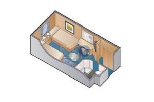 Inside Stateroom, floor plan, Celebrity Millennium