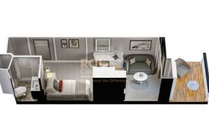 Concierge Level Solo Stateroom Floor Plan, Vista, Oceania Crusies