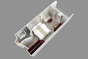 Club Veranda Stateroom Floor plan on Azamara Quest