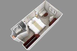 Club Oceanview Stateroom Floor plan on Azamara Pursuit
