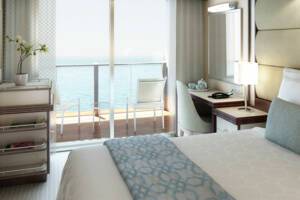 Image based on a Balcony stateroom- Balcony with an Obstructed View configuration may differ, Discovery Princess, Princess Cruises