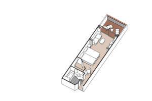 Deluxe Veranda Suite Floor Plan, Seveen Seas Mariner, Regent Seven Seas