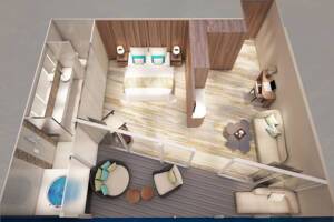 Royal Suite Floor Plan, Celebrity Flora