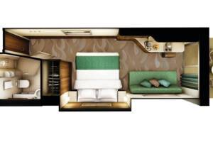 Sail Away Balcony Stateroom floor plan, Norwegian Escape