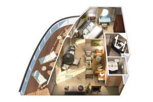 Vista Suite, Floor Plan, Insignia, Oceania Cruises