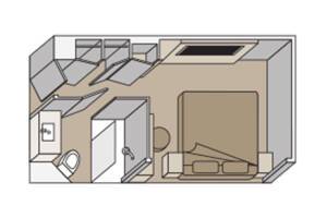 Inside Stateroom Floorplan, Koningsdam