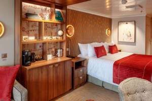 Princess Grill Bedroom, Queen Anne, Cunard - Image based on a P2 grade, configuration may differ