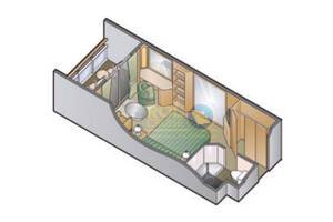 Veranda Stateroom floor plan, Celebrity Millennium