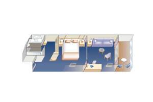 Mini-Suite, Floor Plan, Sky Princess, Princess Cruises