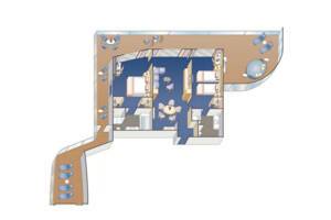 Sky Suite, Floor Plan, Enchanted Princess, Princess Cruises