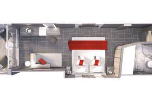 Deluxe Porthole Veranda Stateroom, Floor Plan, Celebrity Beyond