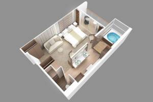 Club Spa Suite Floor plan on Azamara Quest