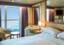 Outside (Partially Obstructed View) Bedroom (King-Size Bed Configuration), Ventura, P&O Cruises - Image based on a Balcony, configuration may differ